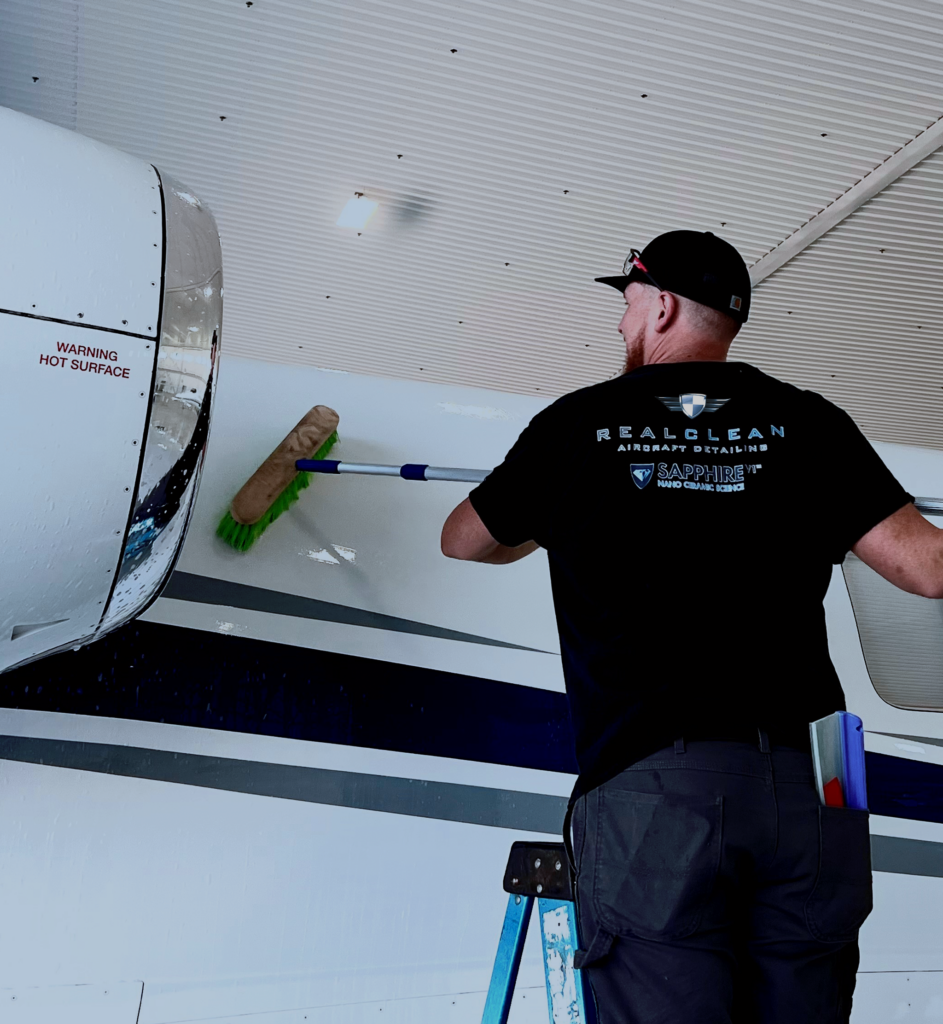 Wet Wash service combines precision, premium products, and expert care to restore your aircraft to pristine condition.